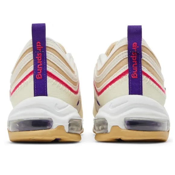Nike Air Max 97 Cream and Purple Sneakers - Picture 4 of 5